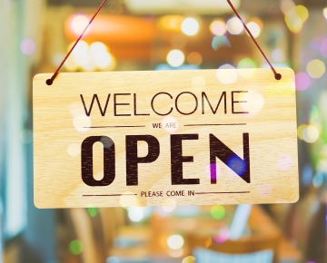 open for business sign
